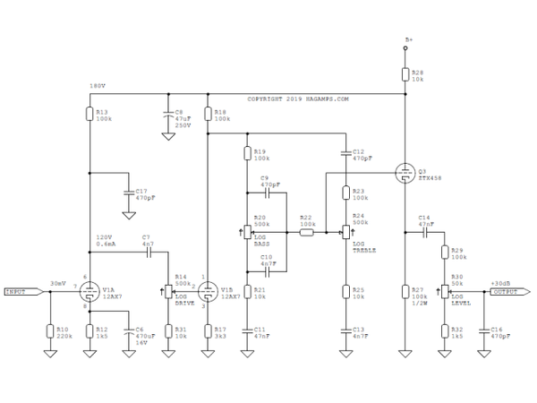 Overdrive - 12AX7 Tube Pedal